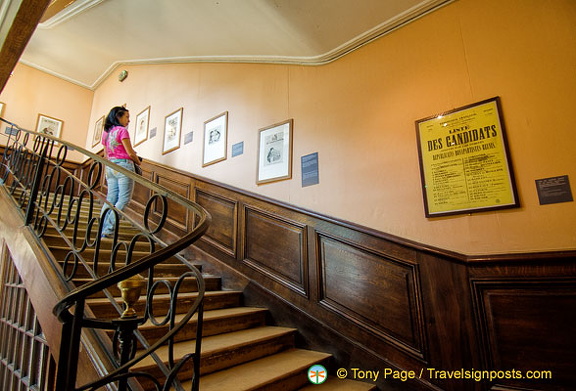Some works of Victor Hugo along the staircase